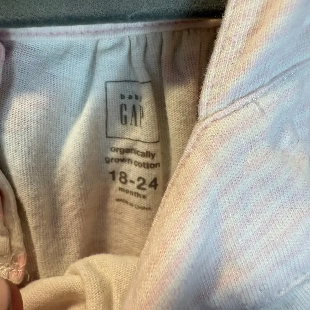 Baby Gap Pink White Whale Print Romper Baby Toddler Girl 18-24 Months